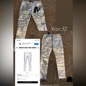 Valabasas Cozart Silver Waxed Jeans